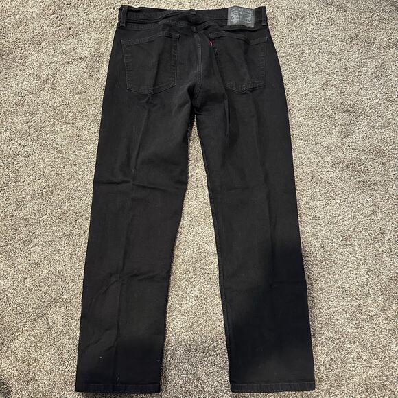 LEVI'S Men's 505 Regular Fit Jeans Size 36X30 In Native Cali Levi's Flex Black - Picture 4 of 13
